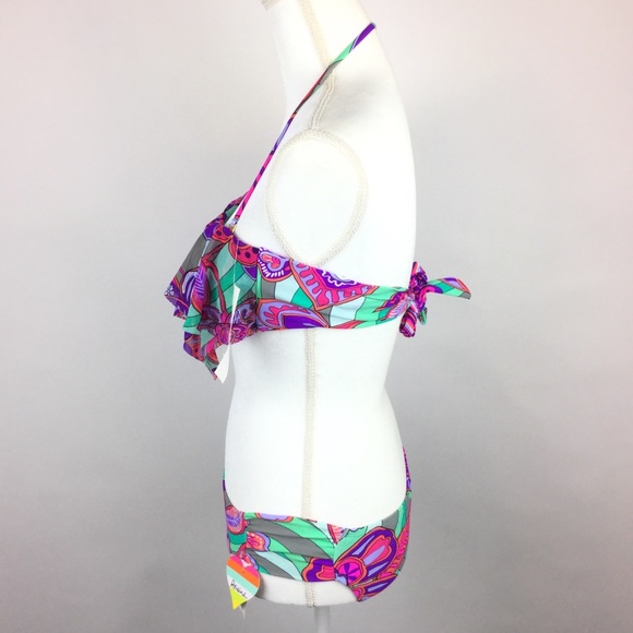 Raisins Bikini Medium Purple Green Floral - Picture 2 of 7